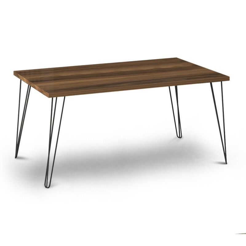Fiona Megapap metallic - melamine coffee table in walnut color 90x55x43cm.