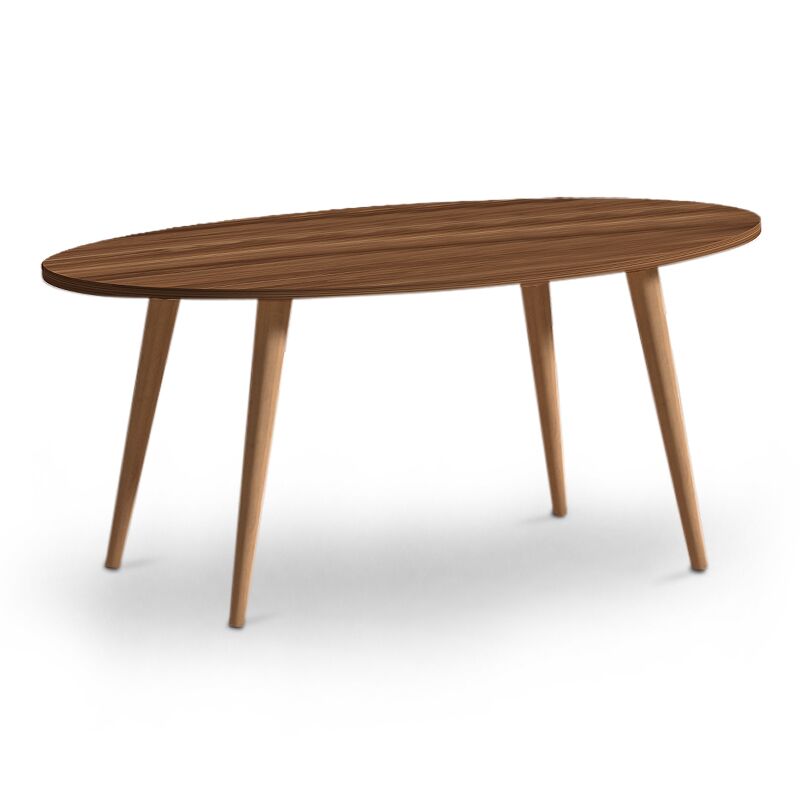 Orbit Megapap melamine coffee table in walnut color 118x53x41cm.