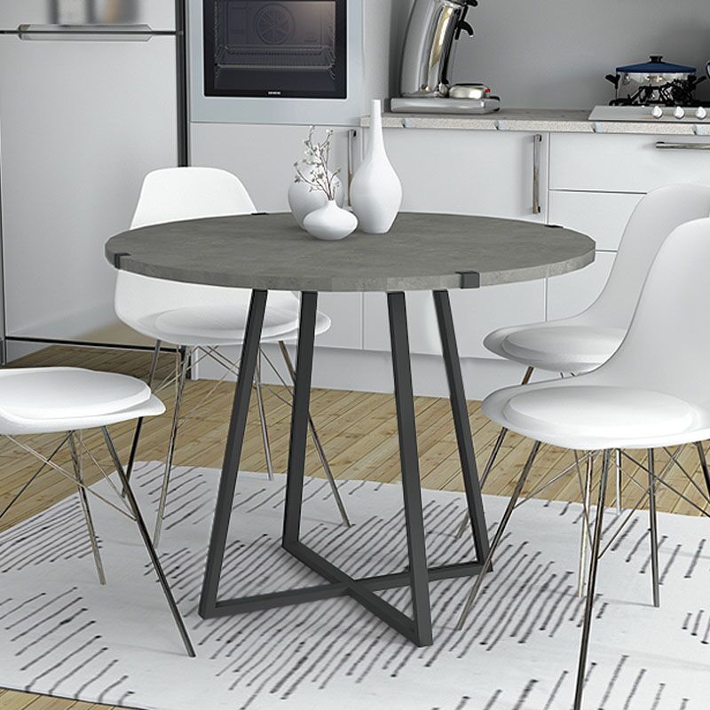 GP028 0092,2 0 Rubes homepaketo metallic - melamine table in anthracite color 120x120x78cm. READY FOR DELIVERY