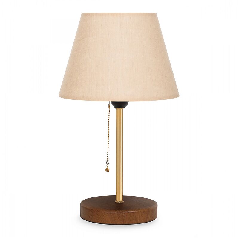 Tipton Megapap metallic/plastic/Mdf table lamp in beige/golden/brown color 22x14x40cm.
