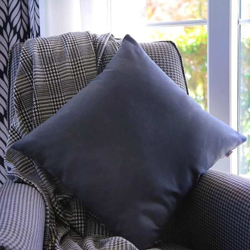 Bono Megapap cotton sofa pillow with zipper in dark blue color 50x50xcm.