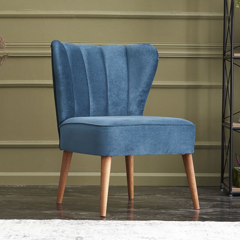 Layla Megapap fabric chair in blue color 64x59x84cm.