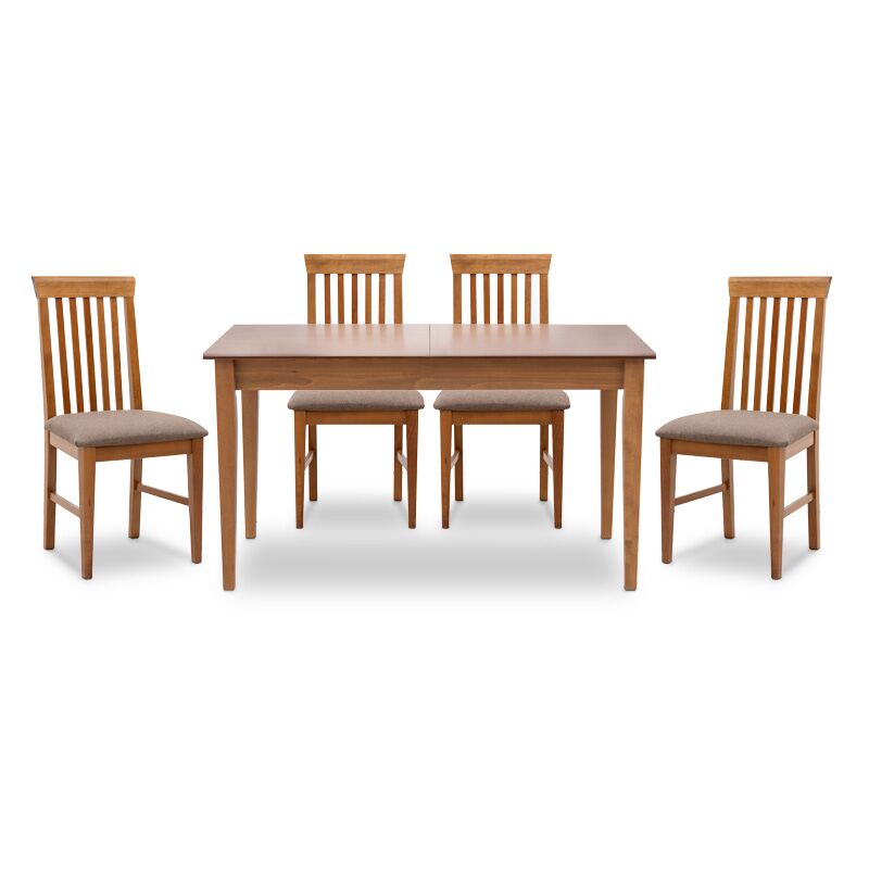 Dining set Adare-Francis Megapap 5 pcs solid wood - MDF extendable table 140/180x78x77cm.