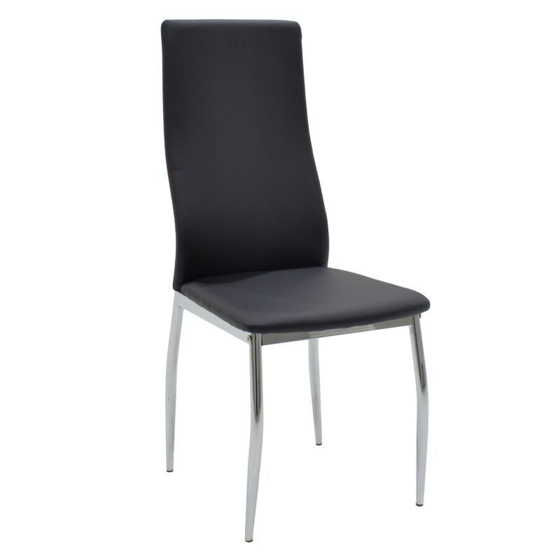 Chair Jella pakoworld metal chrome PU black