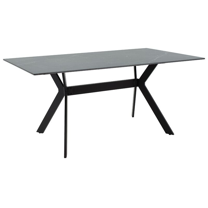Olivet table pakoworld sintered stone black marble-black 180x90 x75cm