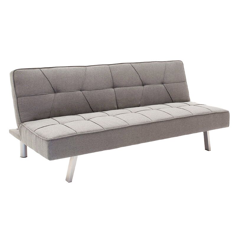 3 seater sofa-bed Travis pakoworld with fabric in gray color 175x83x74cm
