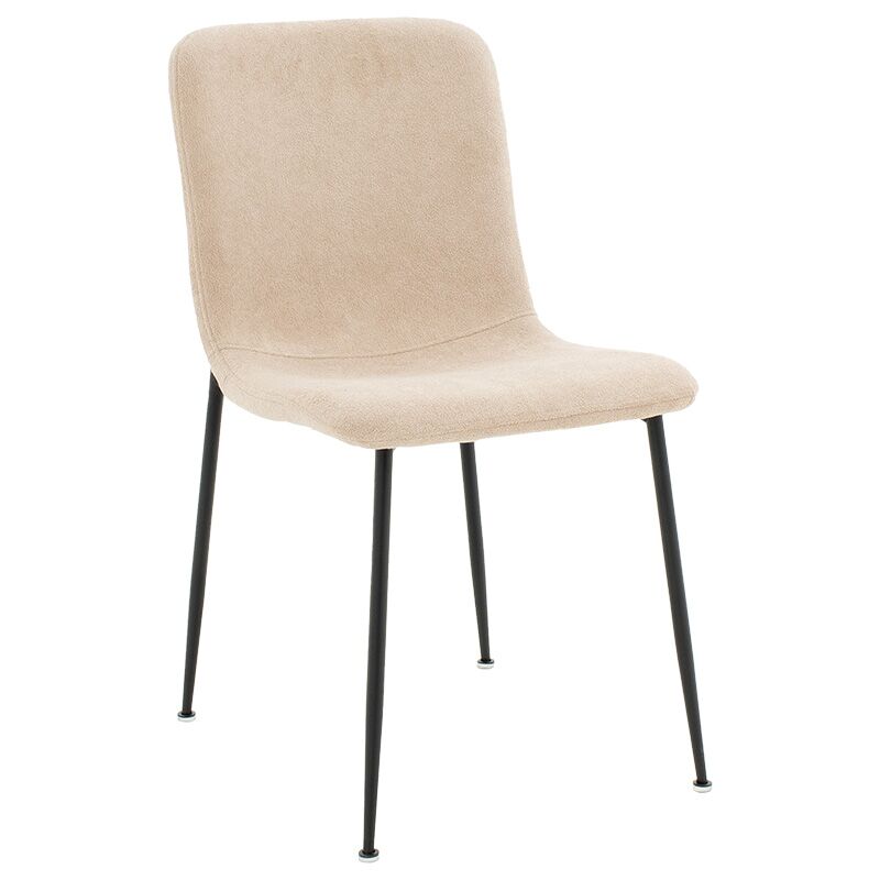 Gratify pakoworld chair fabric bouclé ecru-leg black