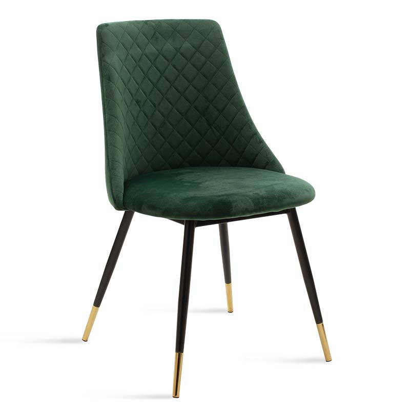 Chair Giselle pakoworld velvet green leg black-golden