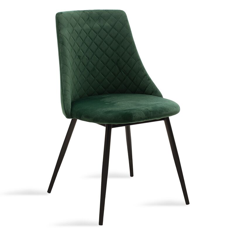 Chair Giselle pakoworld velvet green-leg black