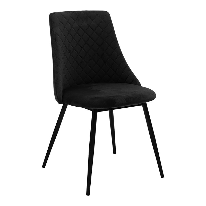 Chair Giselle pakoworld black velvet-black leg