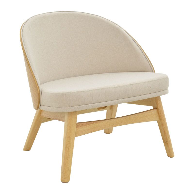 Chair Sarian pakoworld beige fabric-rubberwood natural leg 69,5x71x70.5cm