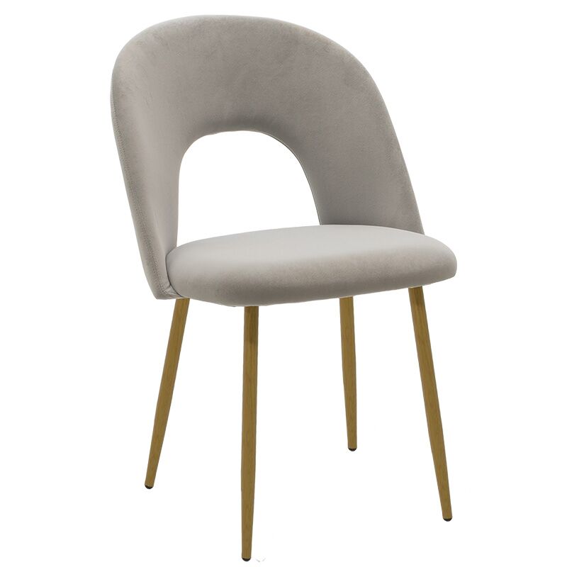 Chair Jonah pakoworld velvet grey-natural legs