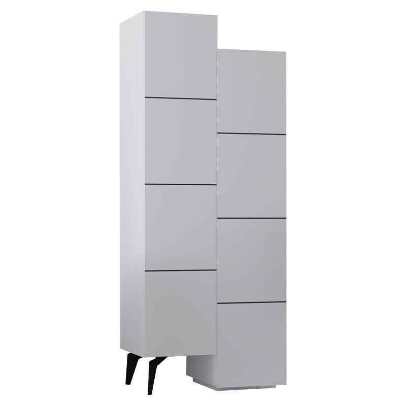 Multipurpose cabinet Romane cabinet pakoworld white 62.2x37.4x155.4cm