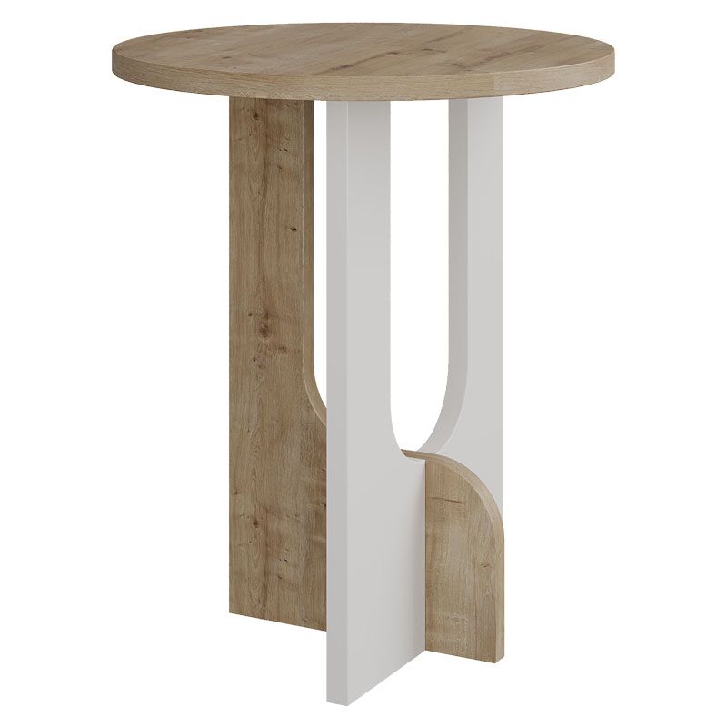Side table Luna pakoworld natural-white D40x47cm