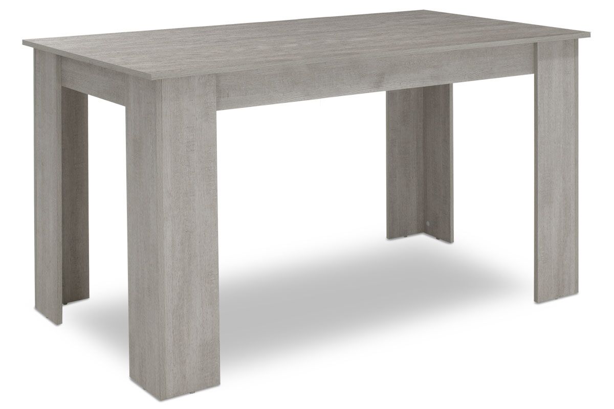 Table Jason pakoworld in white wash color 150x80x76,5cm