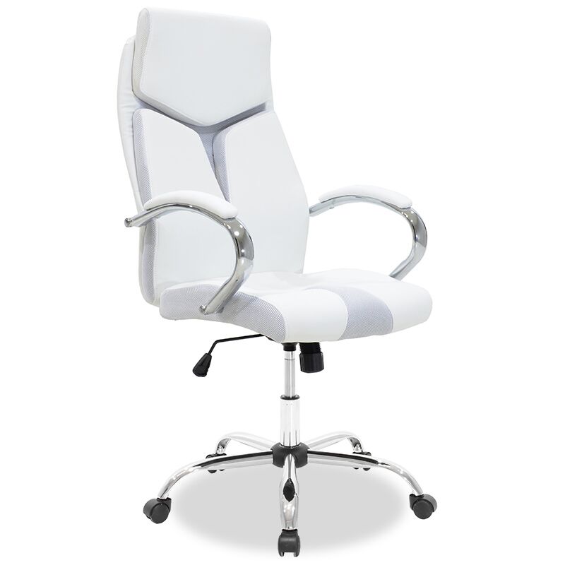 Manager office chair Shark pakoworld with PU white-grey colour