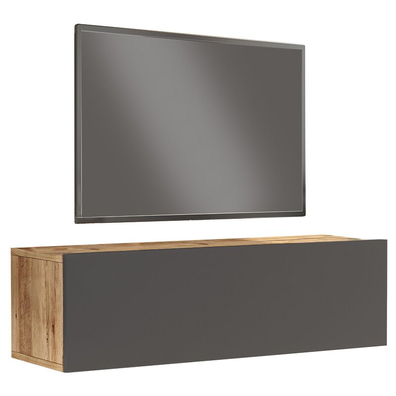 Serit pakoworld wall TV unit anthracite-sonoma color 100x31.6x29.6cm