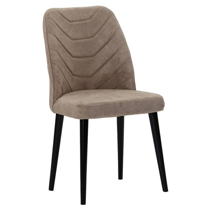 Adeline chair pakoworld velvet beige-black leg