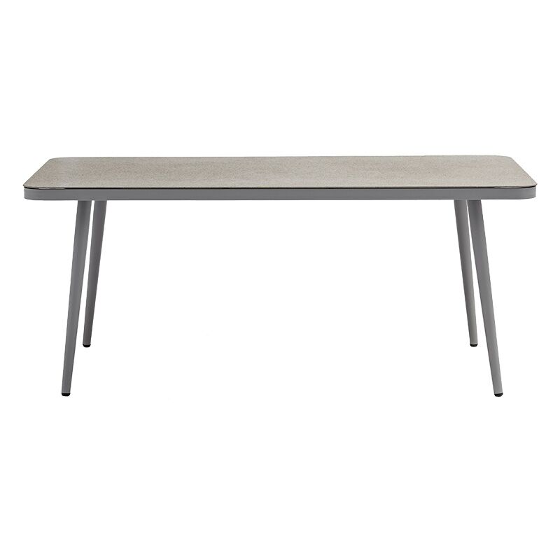 Table Ecco pakoworld aluminum grey-glass beige 160x90x75cm