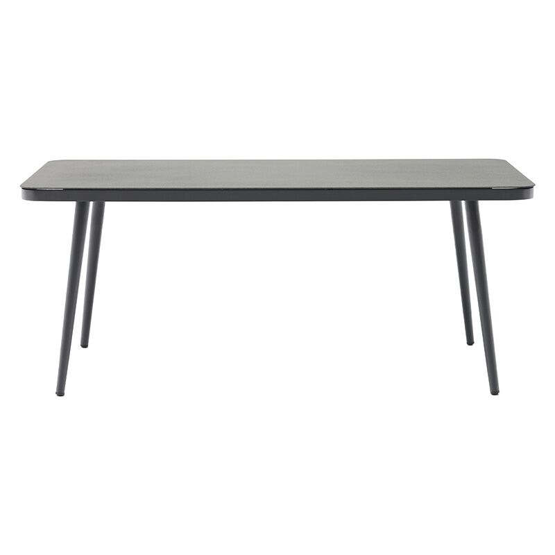 Table Ecco pakoworld aluminum anthracite-glass gray 160x90x75cm
