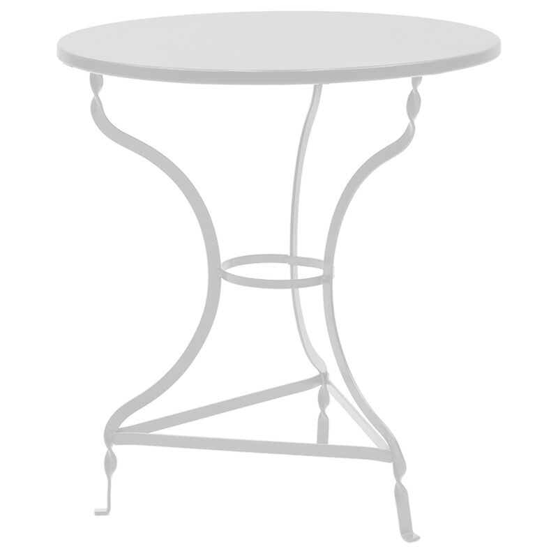 Table Noah pakoworld metallic white D70x72cm.
