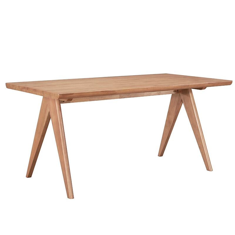 Dining table Winslow pakoworld rubberwood light walnut 160x85x75cm