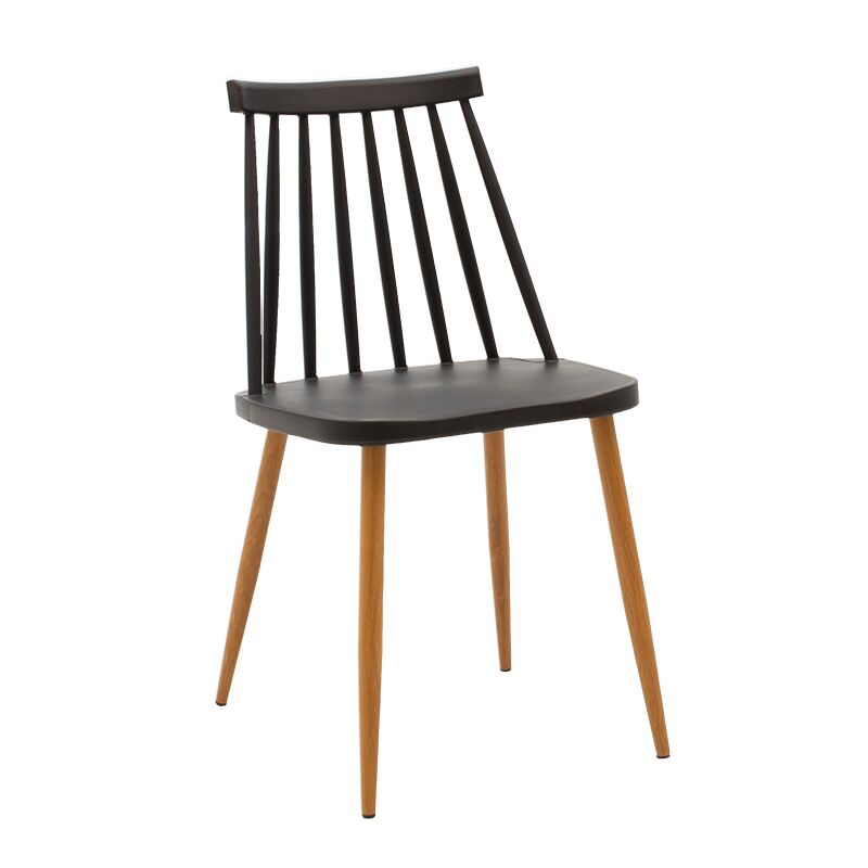 Chair Aurora pakoworld PP black-natural leg 43x48x79cm