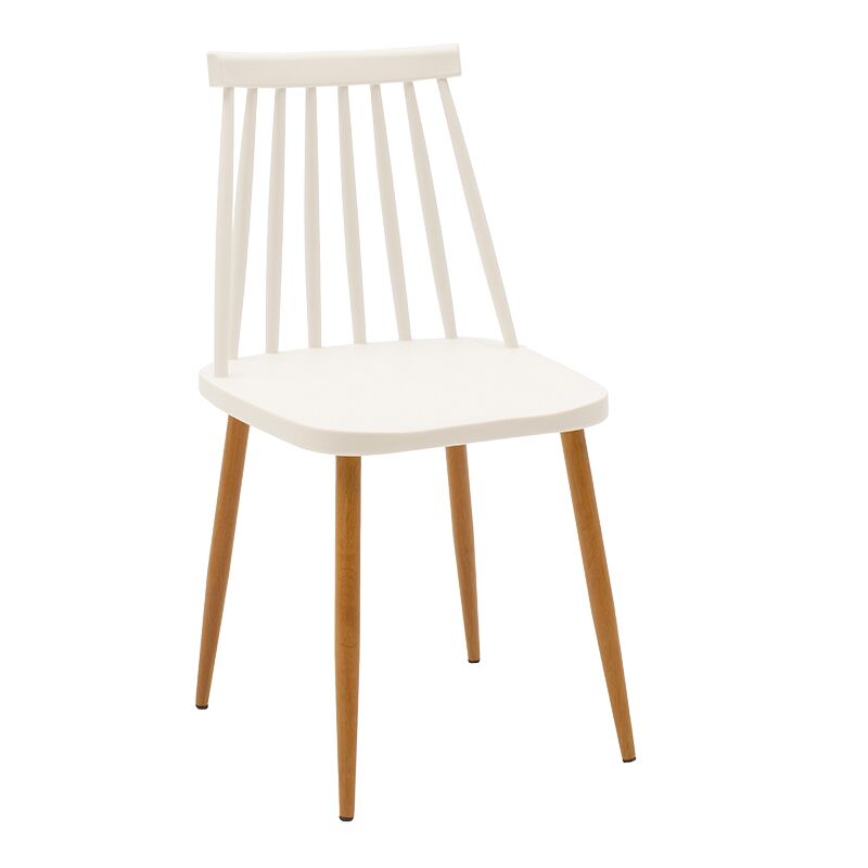 Chair Aurora pakoworld PP white-natural leg 43x48x79cm
