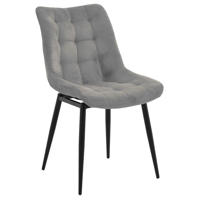 Chair Vittorio pakoworld anthracite-black metal leg 46x62x80cm