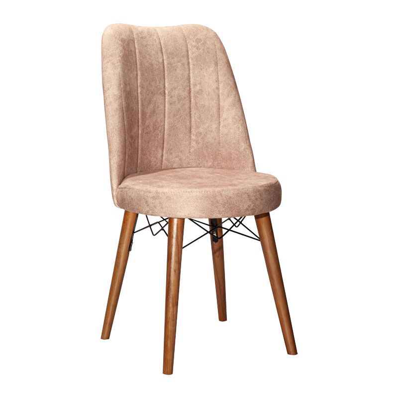 Chair Nevis I pakoworld beige antique fabric-walnut leg
