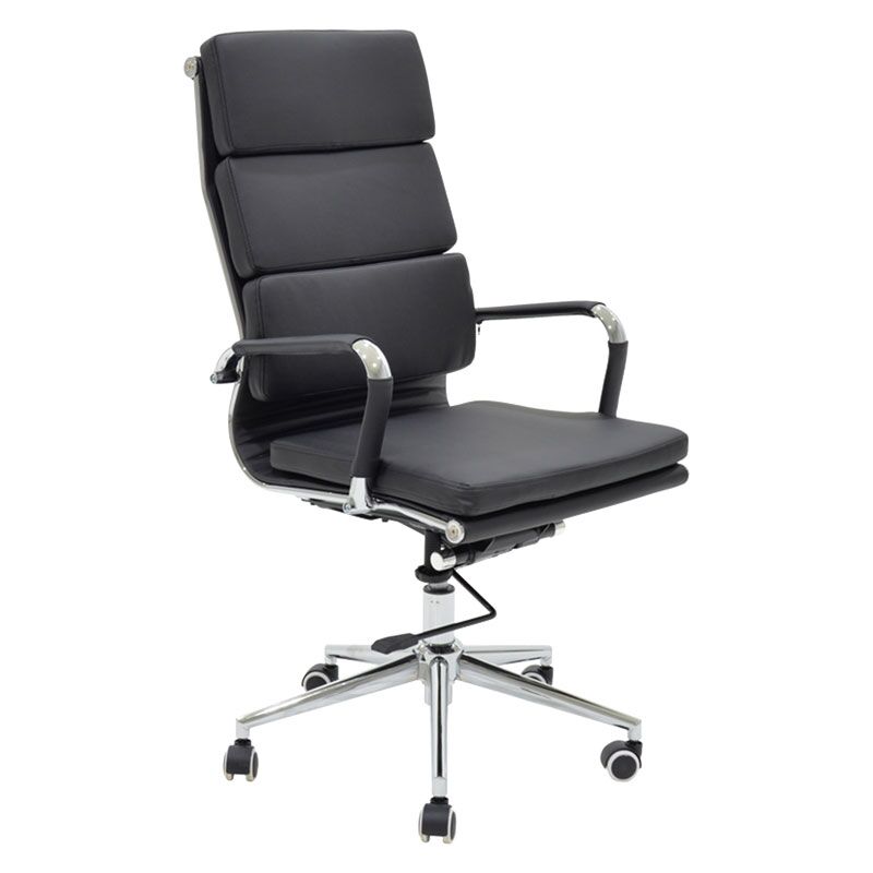 Manager office chair Tokyo pakoworld with black pu 55.5x52x108cm