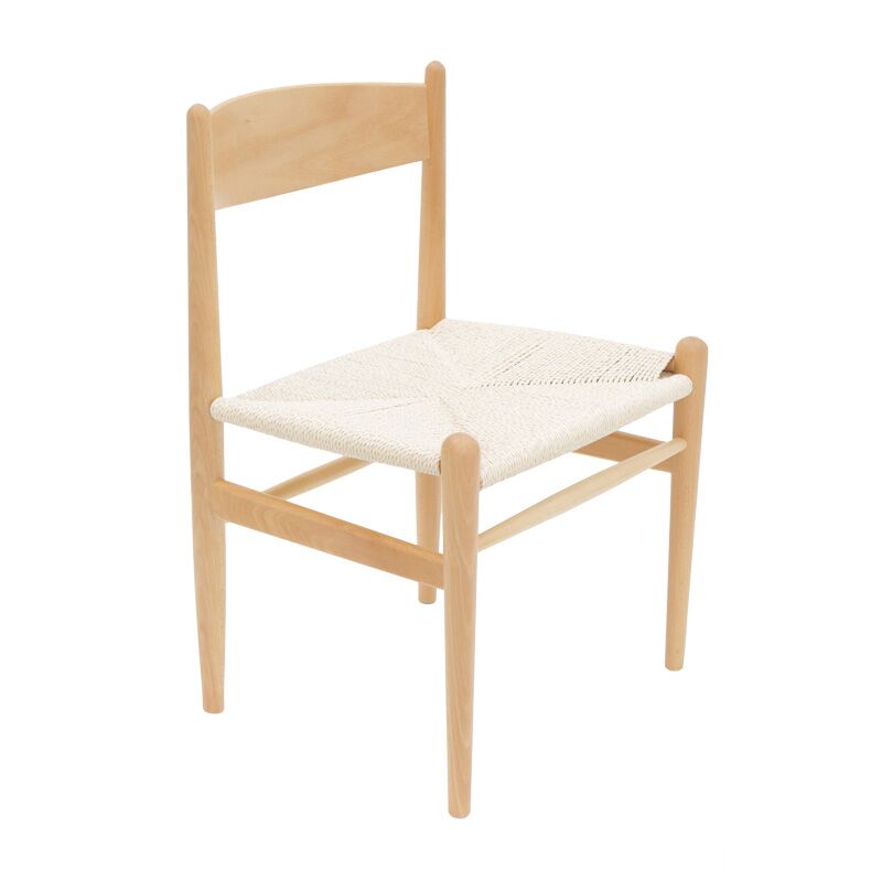 Conan chair pakoworld natural beech wood-seat natural rope 52x46x78cm