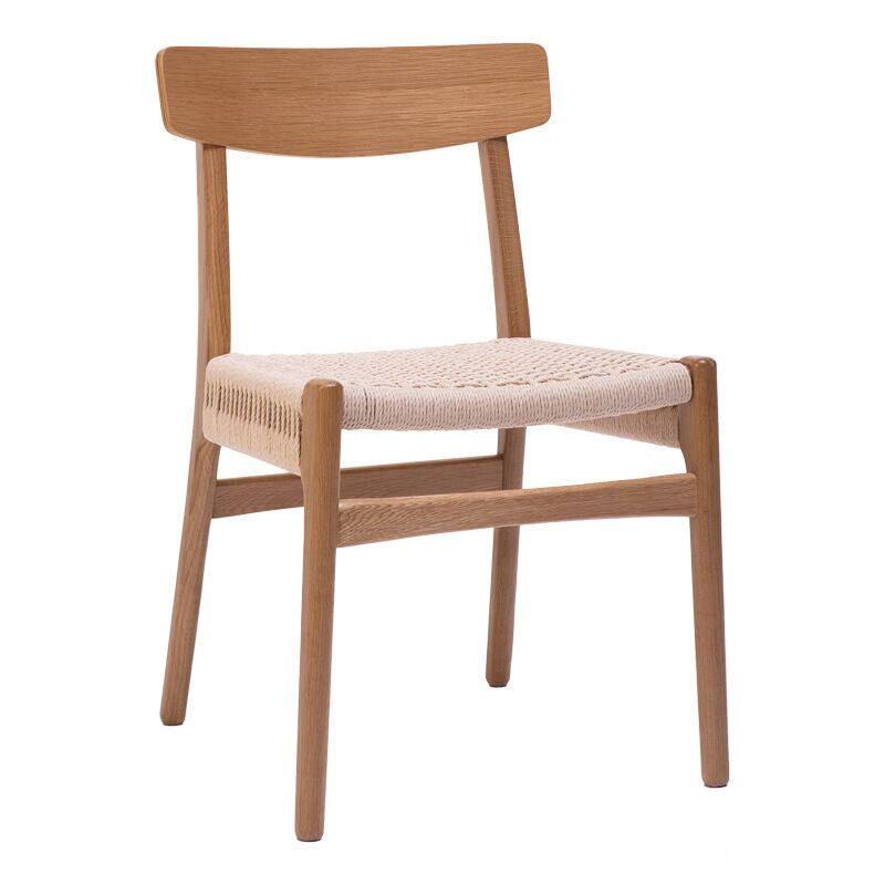 Safal chair pakoworld oak oak wood-seat ecru rope 51x50x78cm