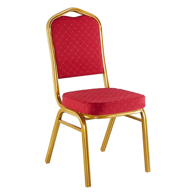 Conference chair Hilton pakoworld stack fabric red-metal gold 40x42x92cm
