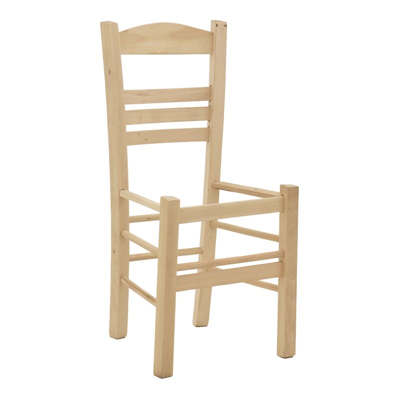Coffee shop nice chair Ronson pakoworld unpainted wood 42x40x89cm
