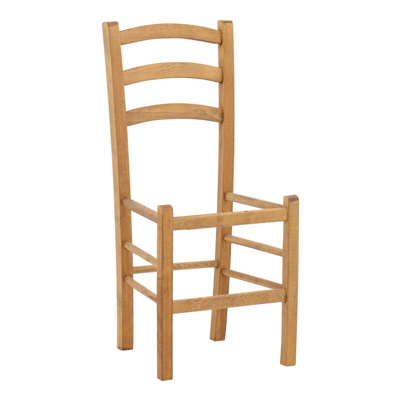 Coffee shop chair Marf pakoworld solid beech wood polish walnut 41x42x92cm